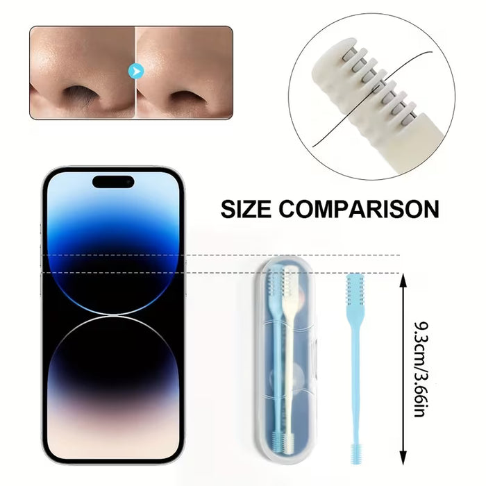 3 piezas Raspador de vello nasal de doble cara