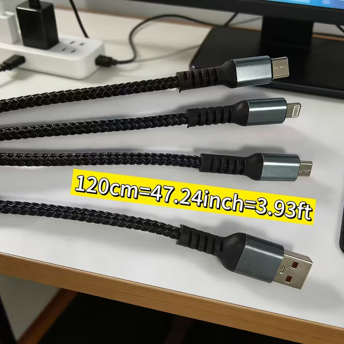 Cable de carga múltiple de 100 W 3 en 1 cargador USB