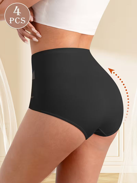 4 pcs de Ropa Interior Moldeadora para Mujer con Cintura Alta - Cubrimiento Completo