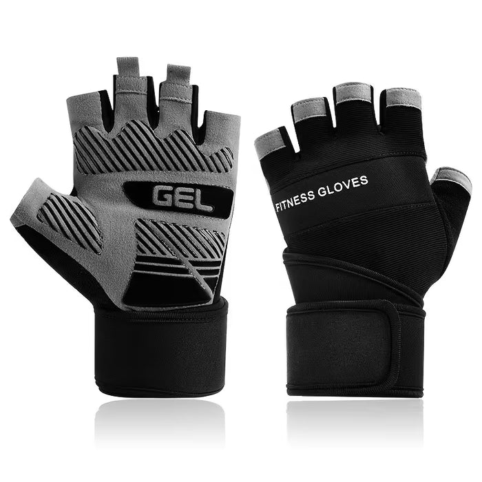 Guantes deportivos multifuncionales de medio dedo, tejido transpirable