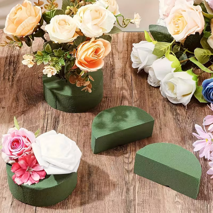20 Esponjas Florales Redondas, Bloques de Espuma Floral Húmeda Verde de Alta Densidad