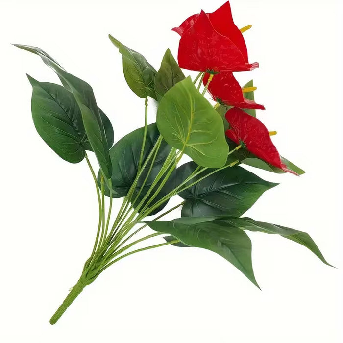 1 Excepcional Bonsái Artificial de Anthurium Andaman - Ideal para Decoración