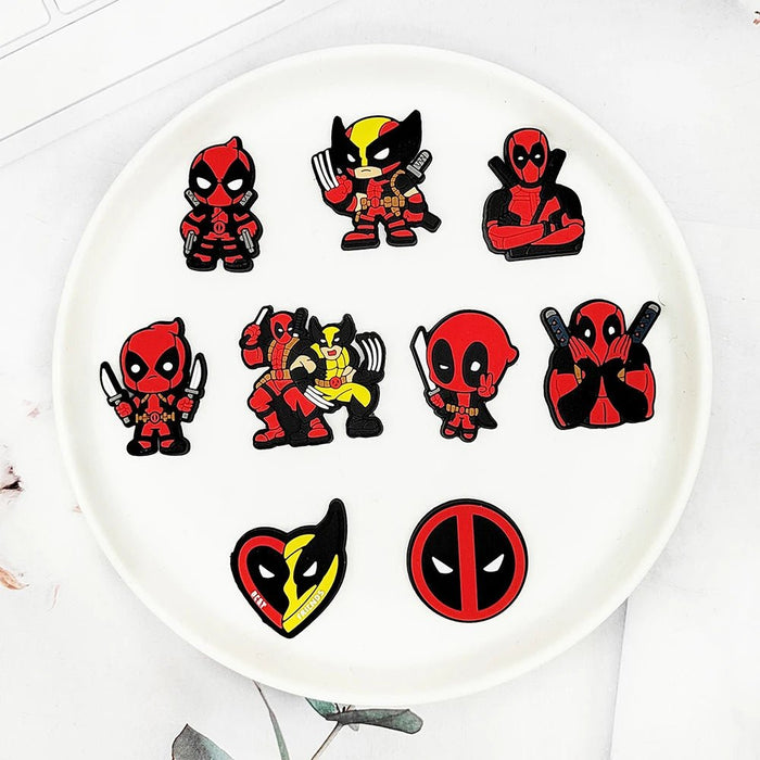 9pcs de adornos de PVC para zuecos de la serie Deadpool de Hot Toys para niños - Quierox - Tienda Online