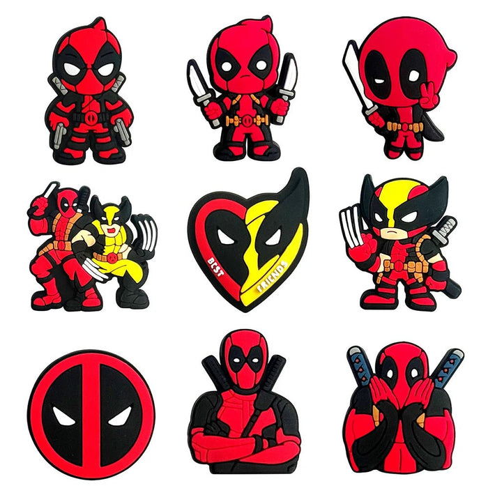 9pcs de adornos de PVC para zuecos de la serie Deadpool de Hot Toys para niños - Quierox - Tienda Online