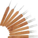 9pcs Dreadlock Crochet Hook Set Single Double 3 Mango de bambú Trenza pelo tejer - Quierox - Tienda Online
