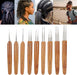 9pcs Dreadlock Crochet Hook Set Single Double 3 Mango de bambú Trenza pelo tejer - Quierox - Tienda Online