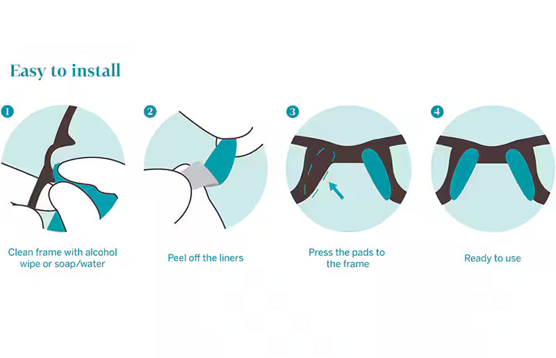 Plaquetas nasales adhesivas translúcidas #A110100023