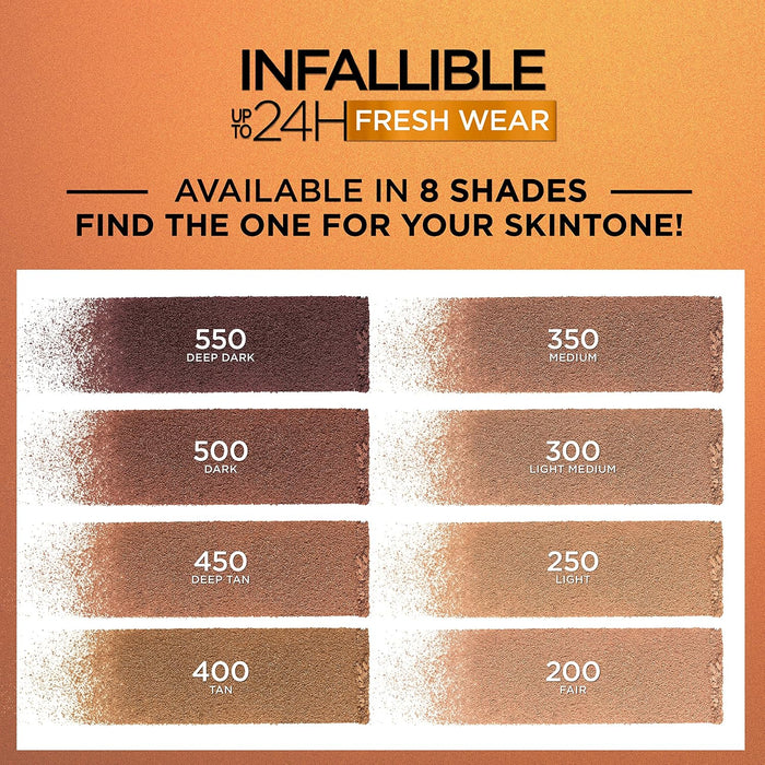 L'Oreal Paris Infallible Fresh Wear - Bronceador suave mate de larga duración