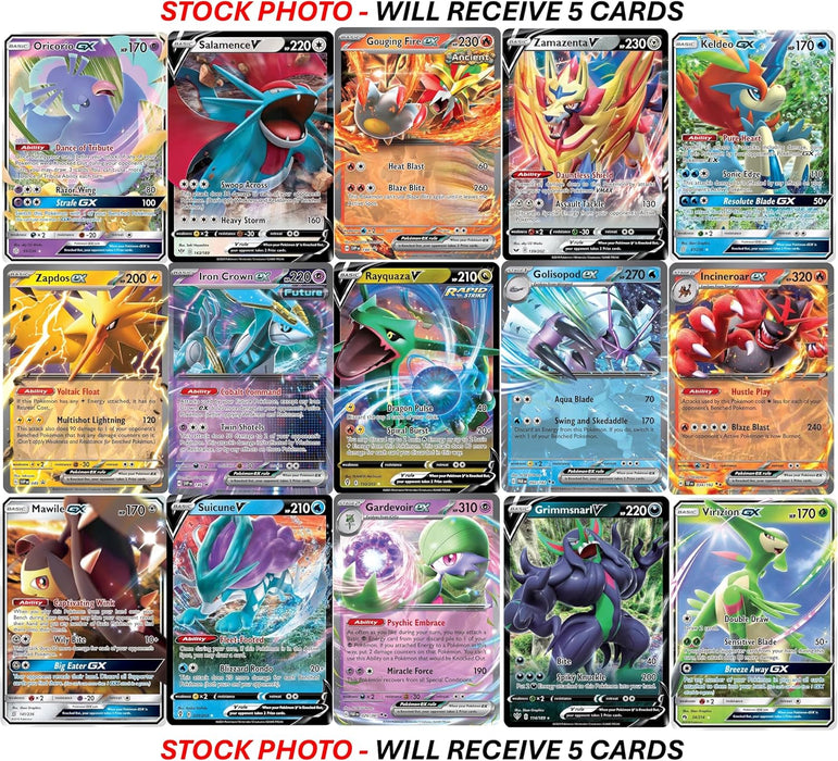 Lote de 5 tarjetas de Pokémon Legendarias y Míticas de Selección aleatoria Mew Rayquaza Victini