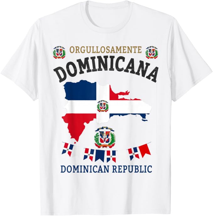 Camiseta Republica Dominicana para Mujer y Bandera Dominicana Hispana