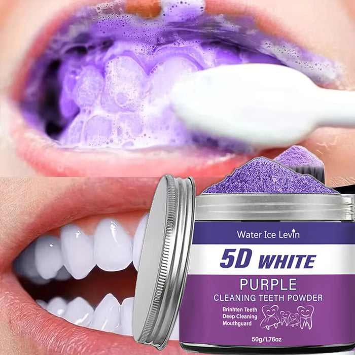 Polvo blanqueador de dientes morado 50g
