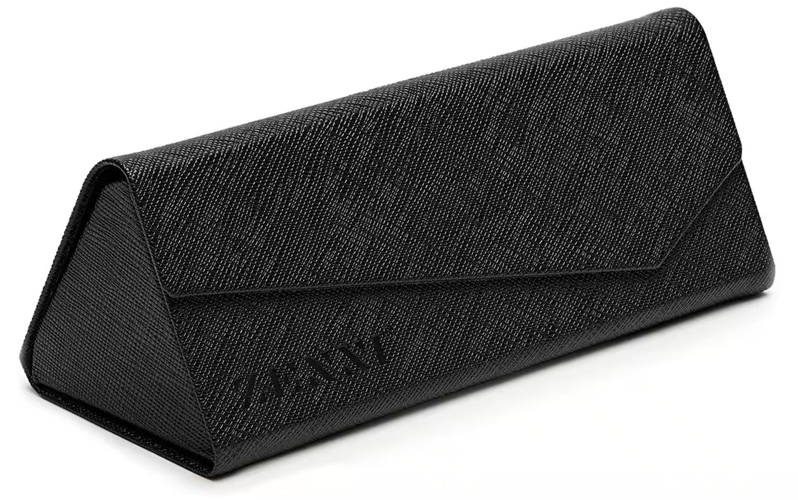 ZENNI Estuche para gafas plegable triple de lujo negro n.° A90100121