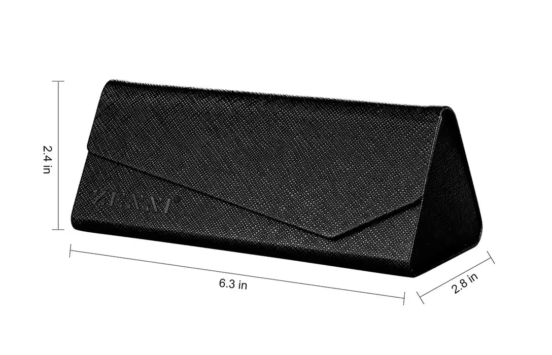 ZENNI Estuche para gafas plegable triple de lujo negro n.° A90100121