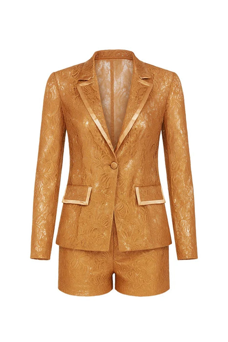 Conjunto de blazer y shorts de encaje "Success Talking"