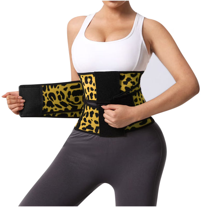 Faja moldeadora deportiva para mujer, con estampado de leopardo