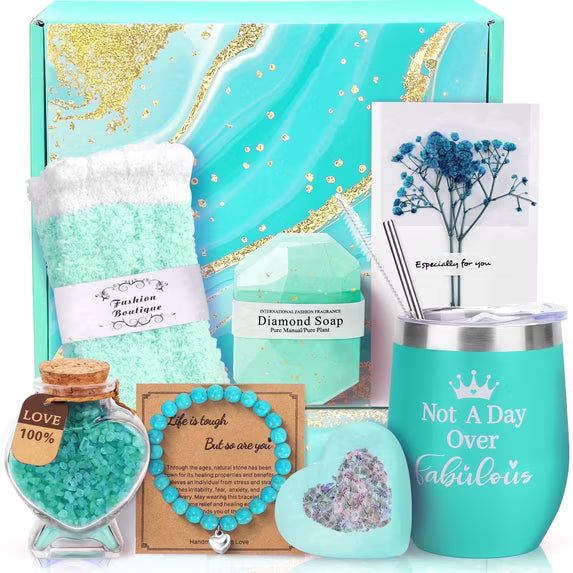 Juego de cestas de regalo Ayieyill para mujeres y regalos de graduación, regalos navideños para mujeres, paquete de 10