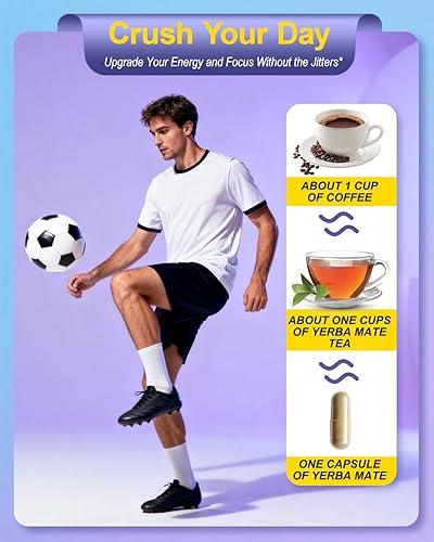 Cápsulas de Yerba Mate – 75 mg de cafeína natural para un aporte energético óptimo y una mente despejada