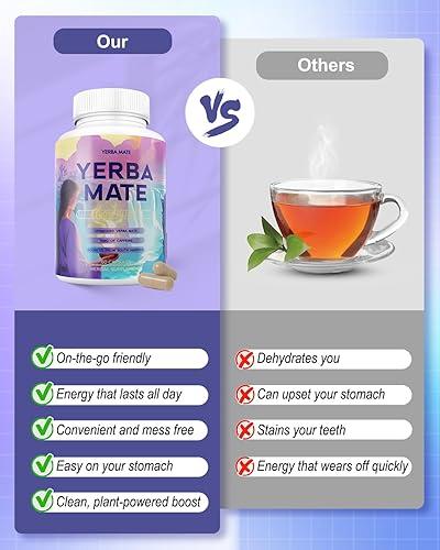 Cápsulas de Yerba Mate – 75 mg de cafeína natural para un aporte energético óptimo y una mente despejada