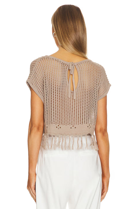 Revolve Top de crochet -Gris pardo