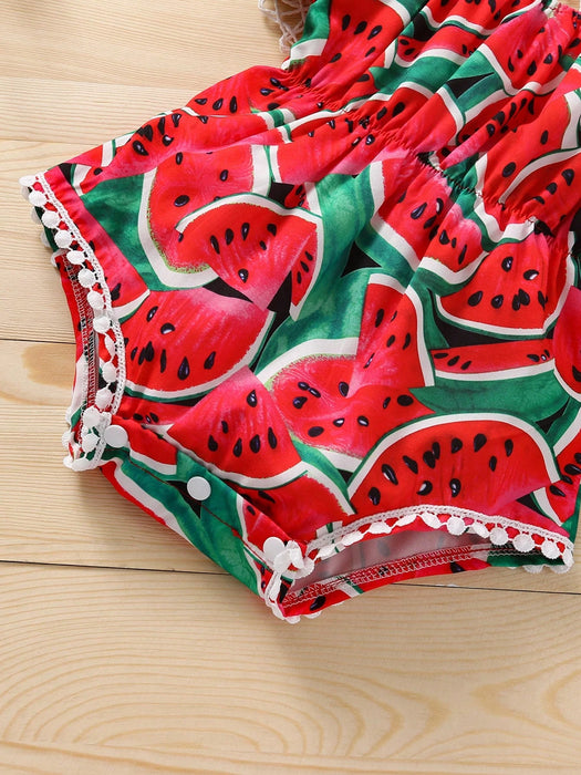 SHEIN Bodis para bebés niñas con estampado de sandia