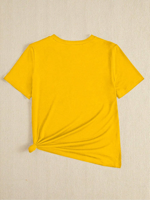 SHEIN BamGleam Camiseta corta casual de ajuste ceñido para mujer