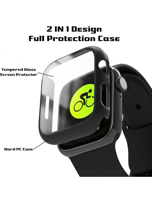 SHEIN 1 Funda con protector de pantalla de vidrio templado integrado, para smartwatch Serie 12 Ultra