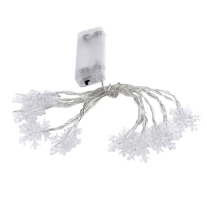 Estrella Copo De Nieve Navidad Cadena de Luces 2 Metros,10 luces