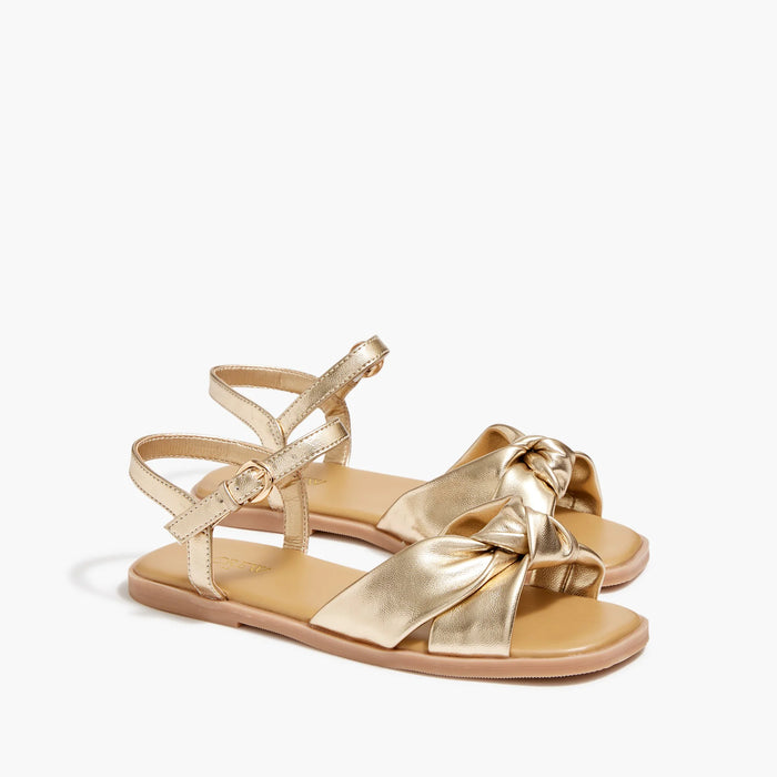 J.Crew Sandalias de nudo con punta cuadrada para niñas