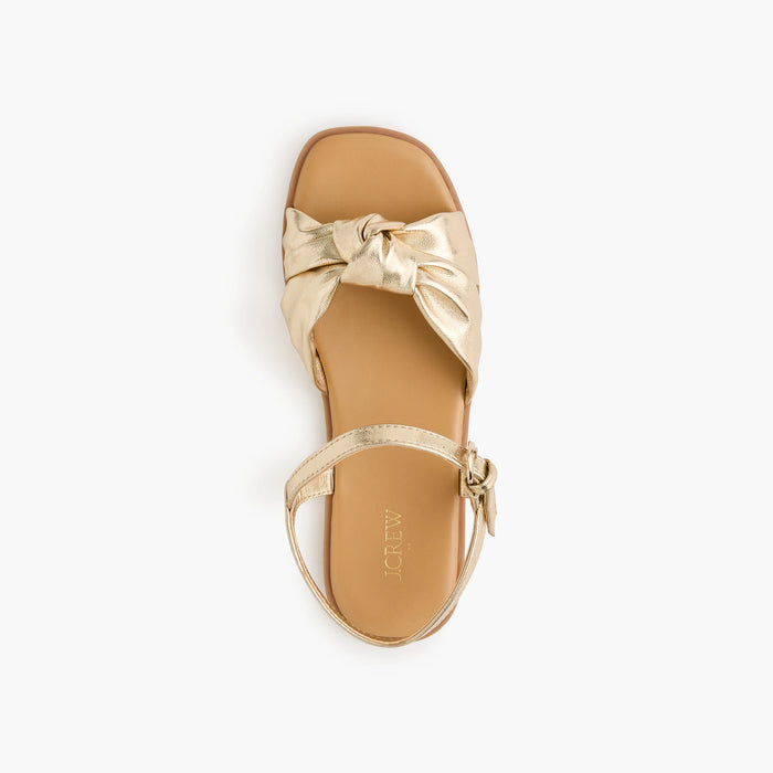 J.Crew Sandalias de nudo con punta cuadrada para niñas