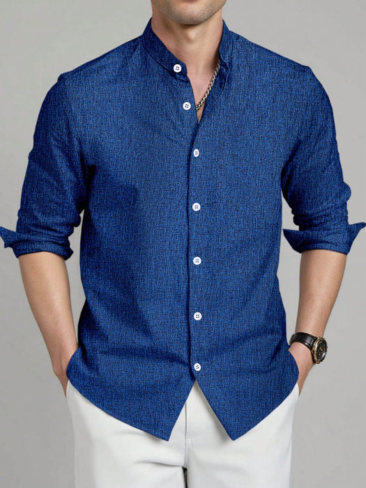 SHEIN Calvornis Camisas de manga larga con botones de unicolor