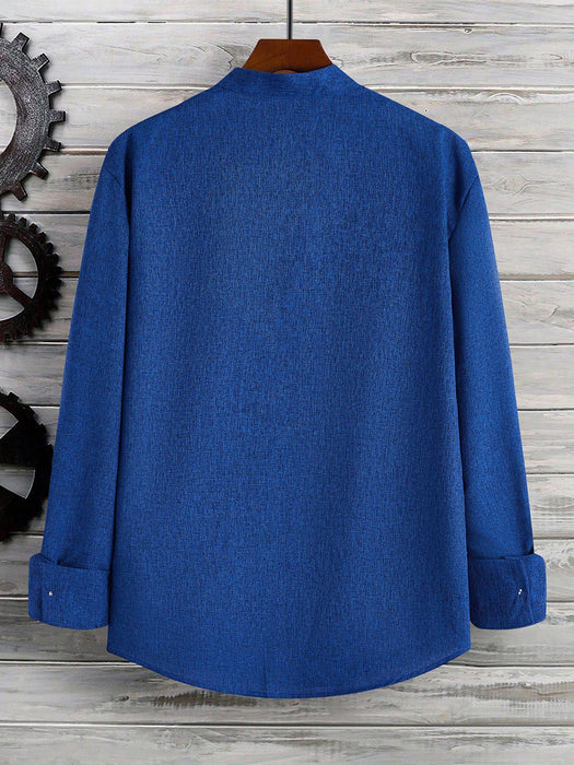 SHEIN Calvornis Camisas de manga larga con botones de unicolor