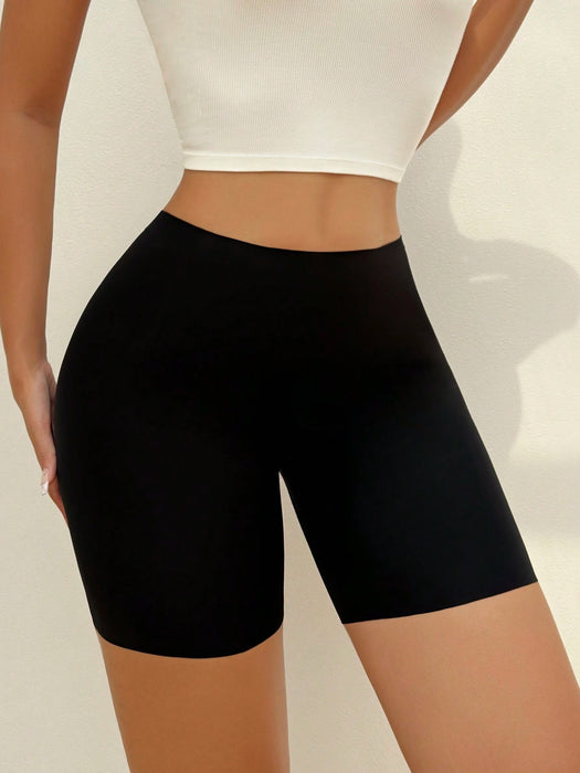 SHEIN Calzoncillos tipo bóxer de cintura alta sin costuras de seda de hielo