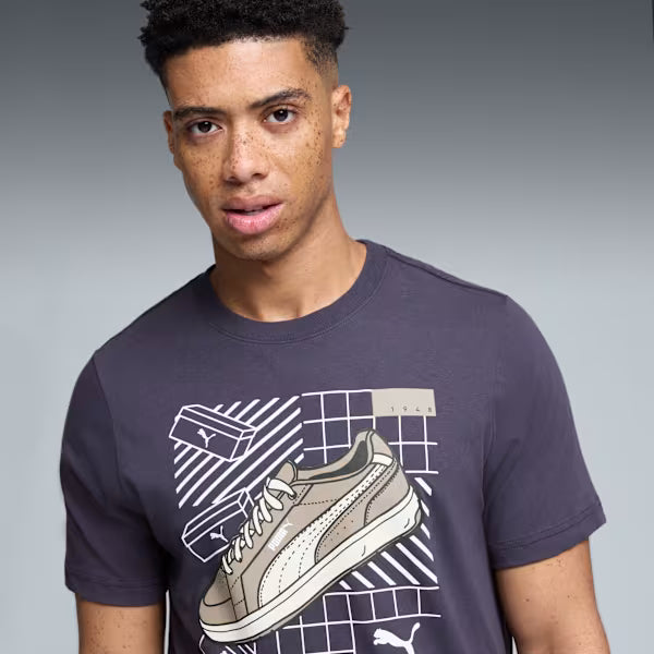 Puma Camiseta para hombre gráficos con tenis