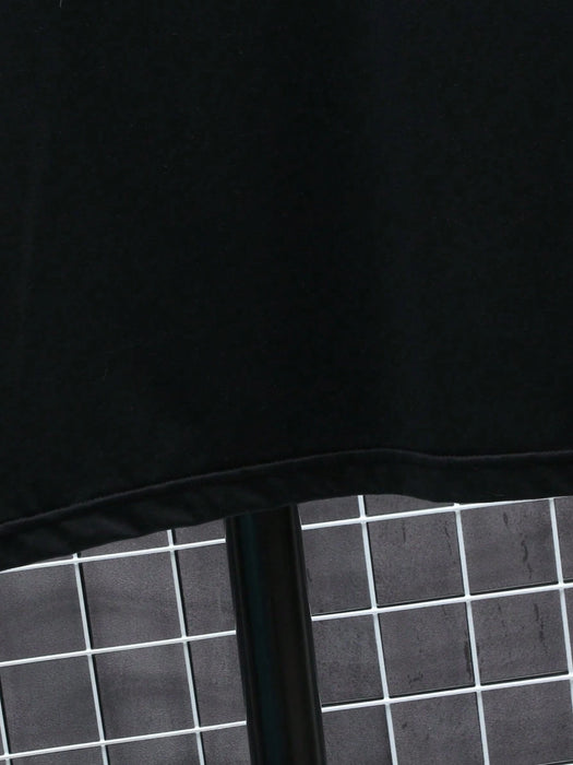 Camiseta de manga corta casual para hombres con estampado de letras de ajedrez