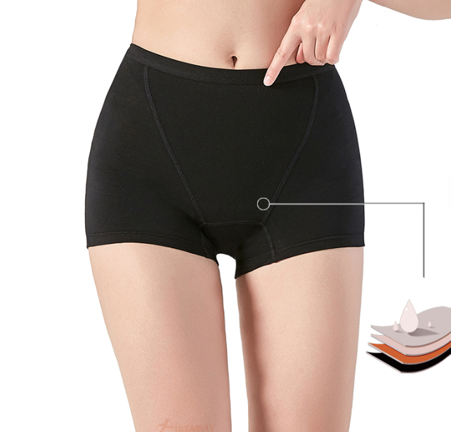 Boxers a prueba de fugas,bragas Menstruales 4 capas de absorción