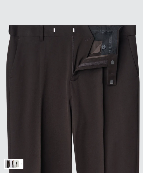 Musinsa Standard Pantalones anchos con bandas ocultas [Marrón oscuro]