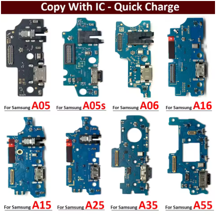 Placa de puerto de carga USB, cable flexible, conector, piezas para Samsung A05 A05s A15 A25 A35