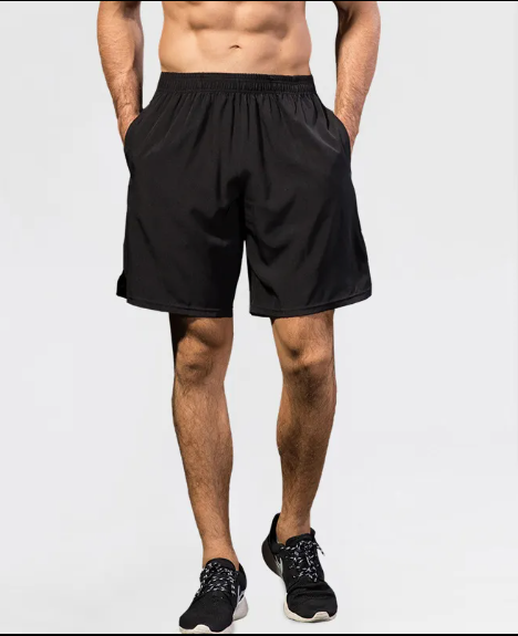 Pantalones cortos atléticos con bolsillos laterales y cinturilla elástica
