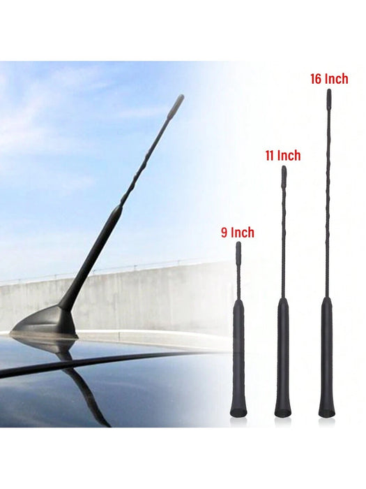 SHEIN Antena de mástil tipo látigo para techo de coche, radio estéreo universal de señal