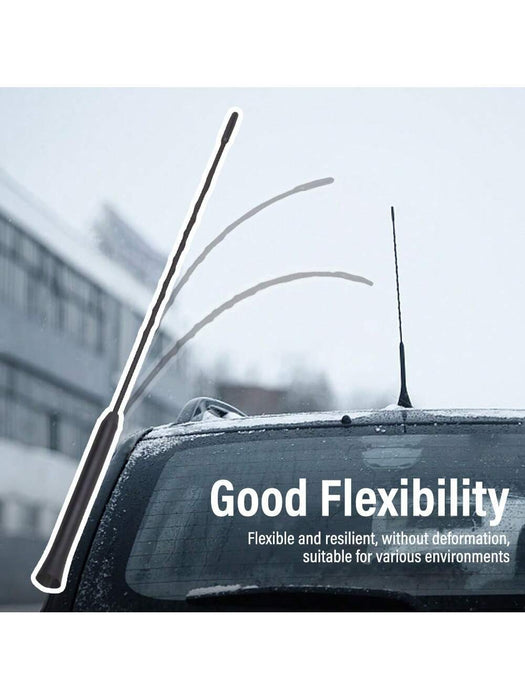 SHEIN Antena de mástil tipo látigo para techo de coche, radio estéreo universal de señal