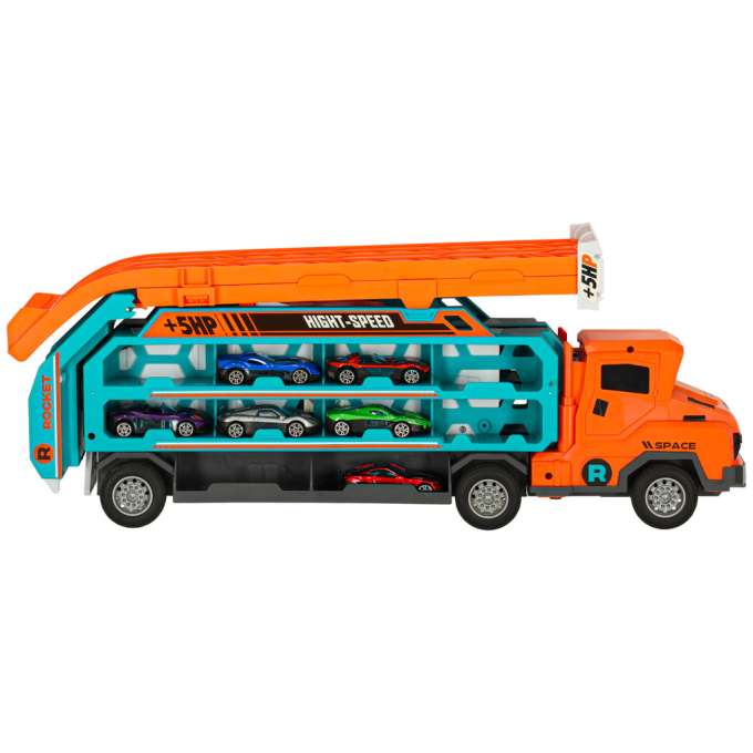 Tobogán de pista para transporte de coches de color naranja