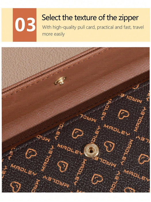 SHEIN Cartera de negocios para mujer con doble capa de PU