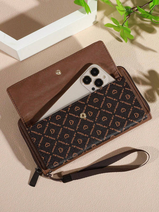 SHEIN Cartera de negocios para mujer con doble capa de PU