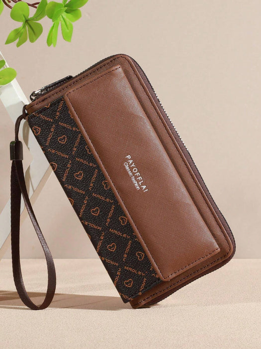SHEIN Cartera de negocios para mujer con doble capa de PU