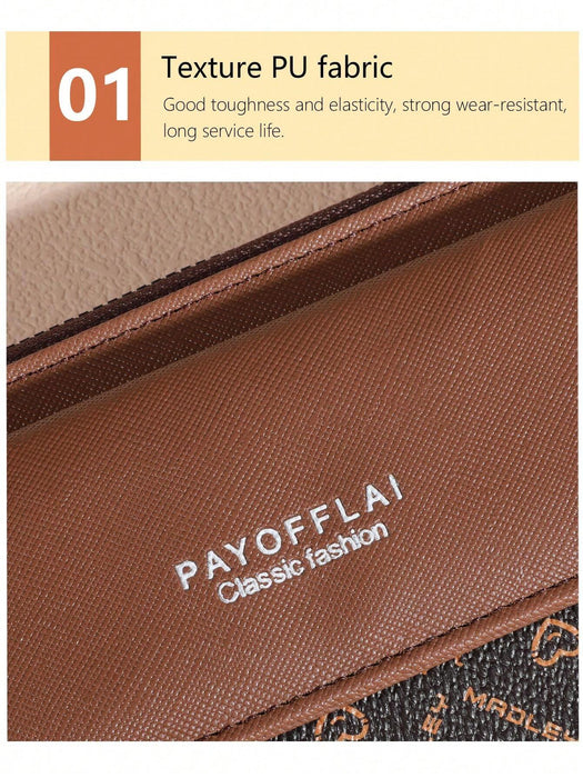 SHEIN Cartera de negocios para mujer con doble capa de PU