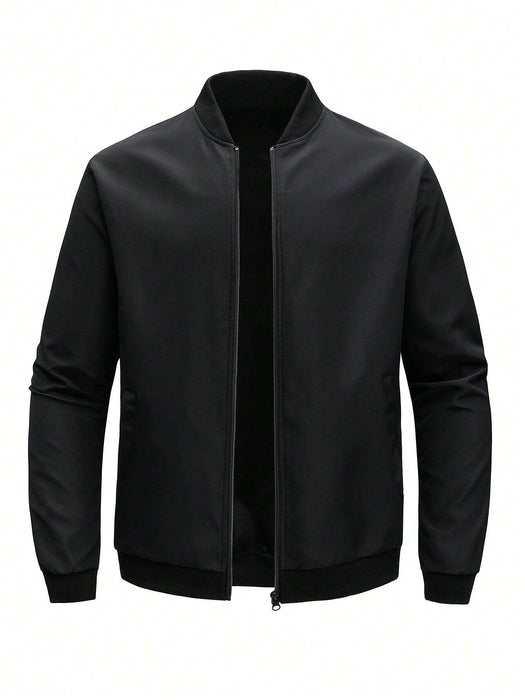 SHEIN Chaqueta con cremallera de béisbol casual para deportes al aire libre