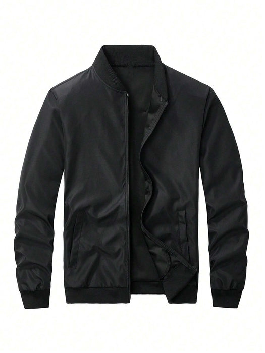 SHEIN Chaqueta con cremallera de béisbol casual para deportes al aire libre