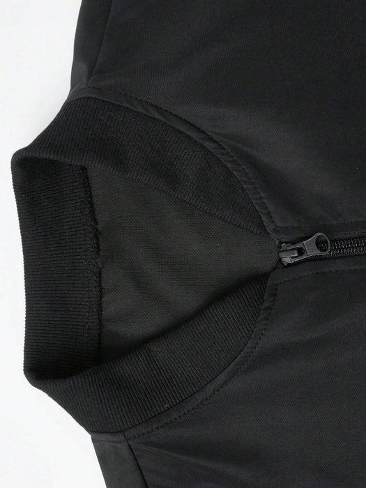 SHEIN Chaqueta con cremallera de béisbol casual para deportes al aire libre