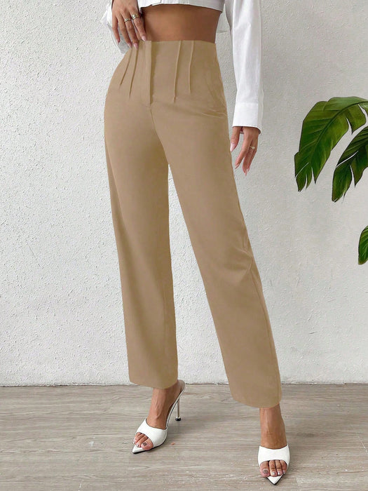 SHEIN Pantalón recto de mujer Chiquease