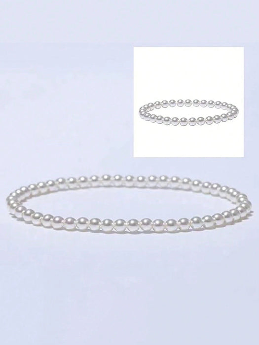 2 Pulsera Delicada De Perlas Falsas Y Elástica Bohemia